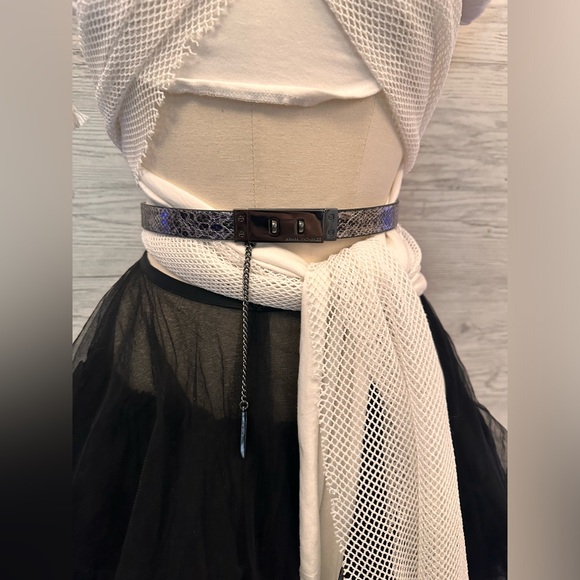 Armani Exchange Silver Gray  Belt - Picture 2 of 7